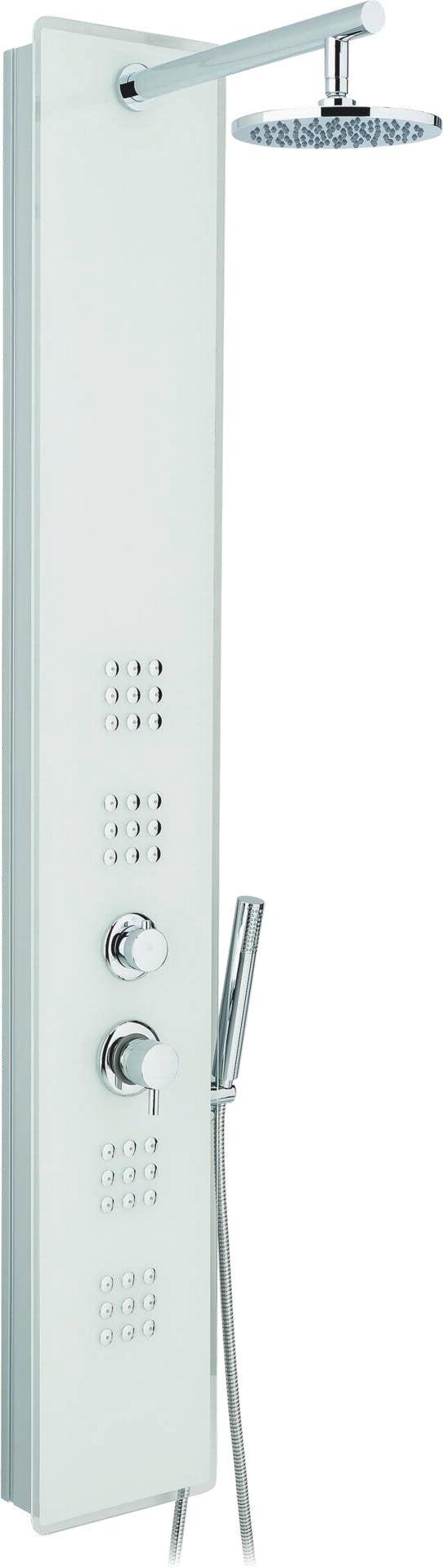 Duschpaneel mit Massagefunktion Multifunktion weiß Edelstahl