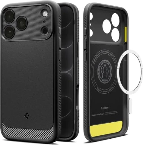 Spigen Rugged Armor MagSafe Matte Black iPhone 17 Pro
