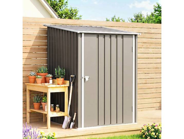 Outsunny Abri de Jardin 1m² Acier Porte Verrouillable