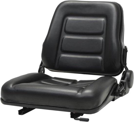 Traktorstuhl - Komfortables Arbeiten - Verstellbare Rückenlehne - 48 cm Breite - Schwarz