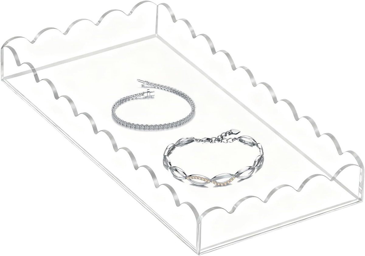 Acryl Dienblad Display Organizer Transparant - 20 x 10 cm