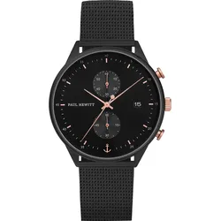 PAUL HEWITT - CHRONO - black sunray schwarz roségold mesh / 160 MM / 42 MM