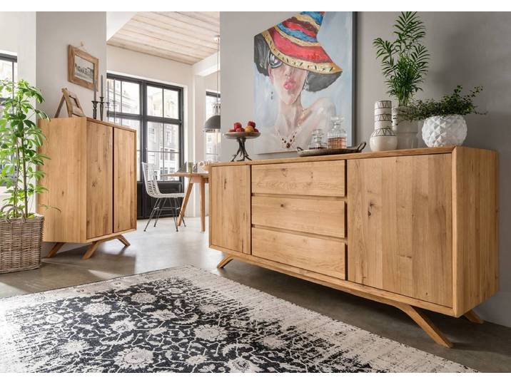 Massivholz-Sideboard Vegas aus Wildeiche – Montierte Lieferung – 3%-Vorkasse-Rabatt
