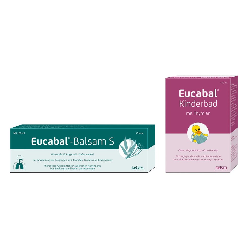 Aristo Pharma GmbH Eucabal Balsam S + Eucabal Kinderbad mit Thymian 08101288