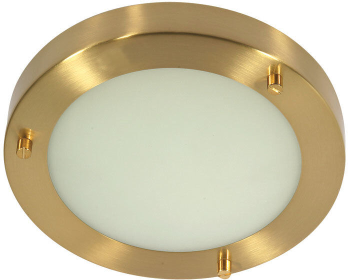 17 Stories Bretton Flush Mount Satin Brass 9cm H X 30cm W X 30cm D