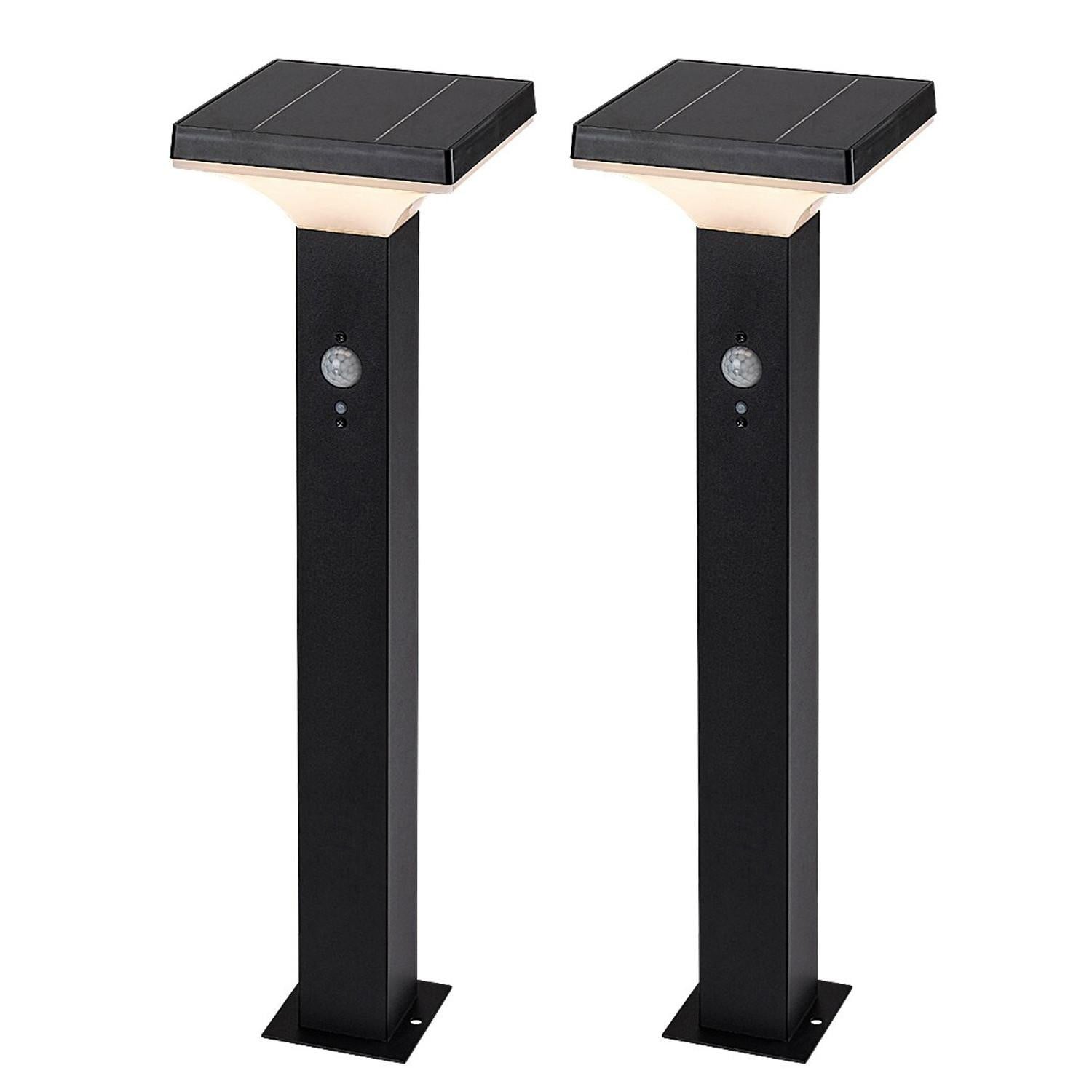 Rabalux Set van 2 Zonnepaneel Terraslampen, Staande LED Lampen, 4W, IP44, Zwart