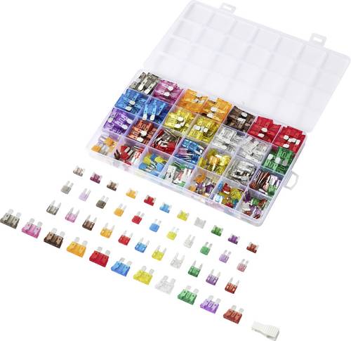 TRU COMPONENTS 360pcs fuse kit TC-14382272 Sicherungs-Set, Sicherungszieher 2 A, 3 A, 5 A, 7.5 A, 10 A, 15 A, 20 A, 25 A, 30