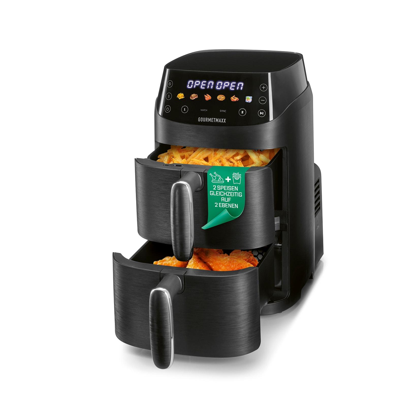 GOURMETmaxx Heißluft-Fritteuse 2000W schwarz