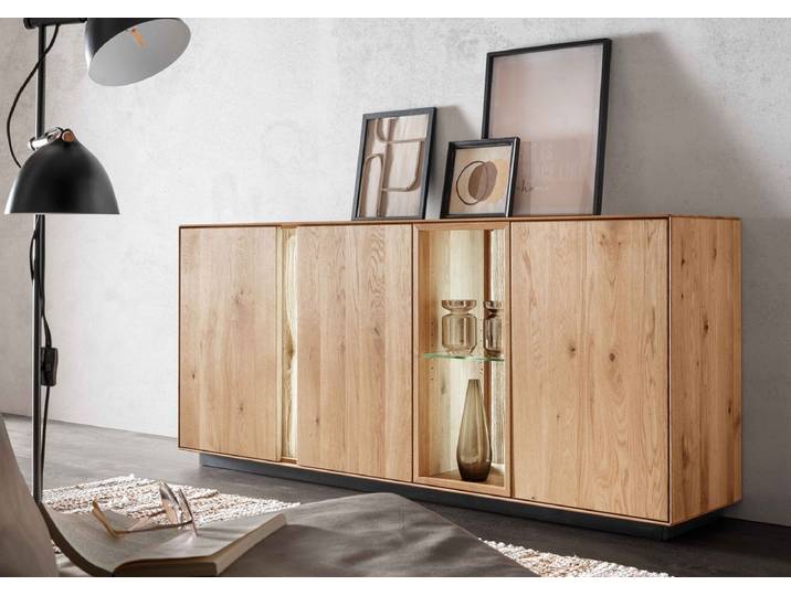 Sideboard inkl. Beleuchtung 180x80cm 'Sienna' Wildeiche geölt