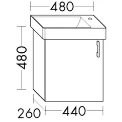 Burgbad Waschtischunterschrank System 30 Preisgruppe 1 Aqua 480x440x260 Eiche Dekor Baumwolle WURI044LF6919