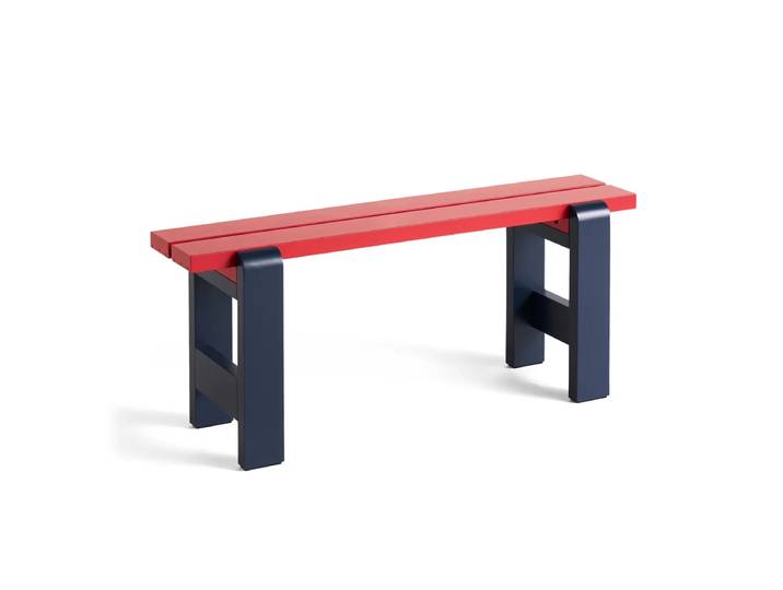 HAY - Weekday Duo Bank, L 111 cm, steel blue / wine red