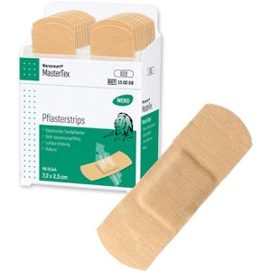 Wero Pflaster MasterTex, 40 Strips, wasserfest, elastisch, atmungsaktiv, 7,2 x 2,5cm