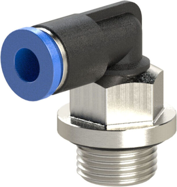 Riegler L-raccord à visser »Série Bleue« mini, rotatif, M3, 125.003-3M (125.003-3M)
