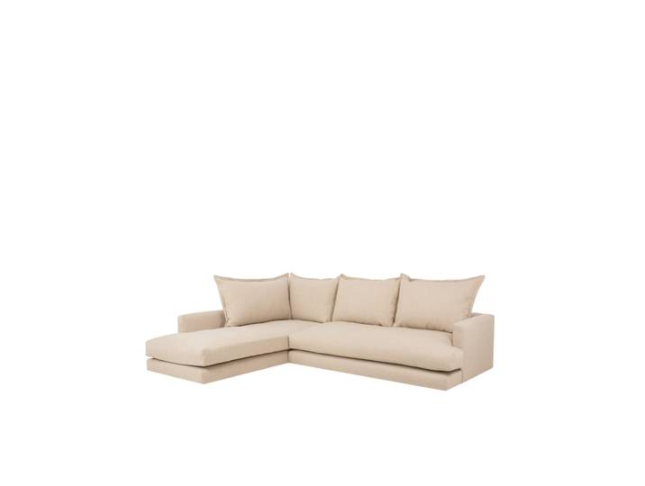 Canapé chaise longue gauche beige 275x190cm