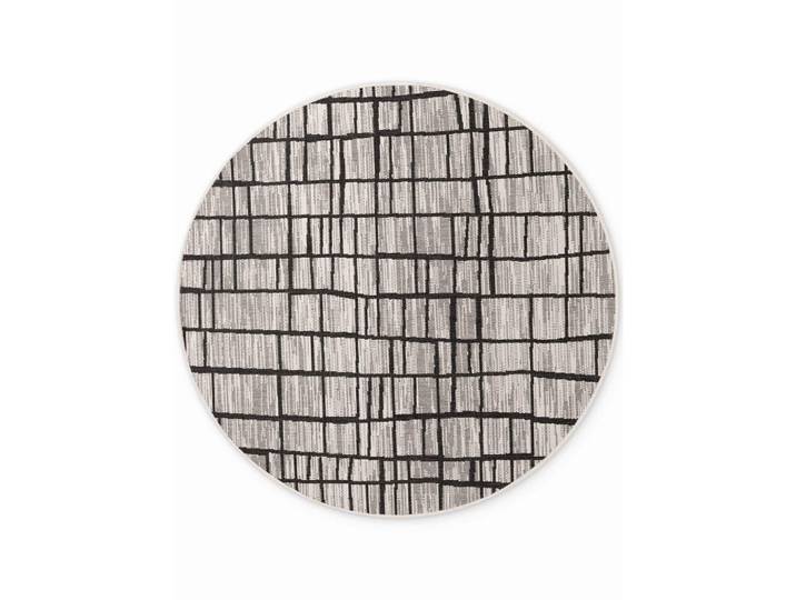 Hanse Home Flachwebeteppich Crouch, Schwarz, Weiß, geometrisch, rund, Oeko-Tex® Standard 100, für Fußbodenheizung geeignet, beidseitig verwendbar, in verschiedenen Größen erhältlich, pflegeleicht, strapazierfähig, Teppiche und Böden, Teppiche, Runde Teppiche