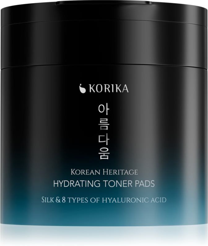 KORIKA Korean Heritage Silk & 8 Types of Hyaluronic Acid Hydrating Toner Pads Reinigungspads mit feuchtigkeitsspendender Wirkung 70 St.
