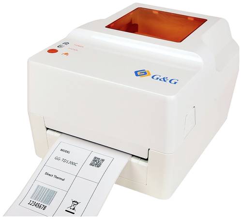 G&G GG-TD1200C-BK-USB Etikettendrucker Thermodirekt, Thermotransfer 203 x 203 dpi Etikettenbreite (max.): 110mm