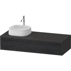 Duravit Zencha Konsolenwaschtischunterbau, 1300x550mm, 1 Auszug, 1 Ausschnitt links, ZE4812L16800000, Farbe: Front: Eiche Schwarz/Korpus: Graphit supermatt