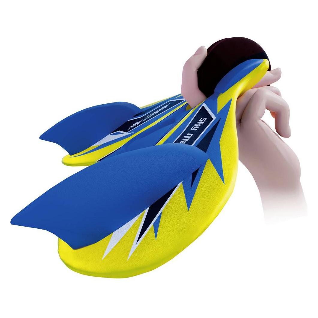 Günther Flugspiele Wurfgleiter Sky Master gelb/blau 27x13cm Flugweite 20m (1517)