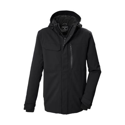 Funktionsjacke KILLTEC "KOW 42 MN JCKT", Herren, Gr. L, schwarz, Obermaterial: 100% Polyester.Futter: 100% Polyester.Füllung: 100% Polyester, Jacken Funktionsjacke, Wasserdicht, atmungsaktiv, abnehmbare Kapuze, viele Taschen