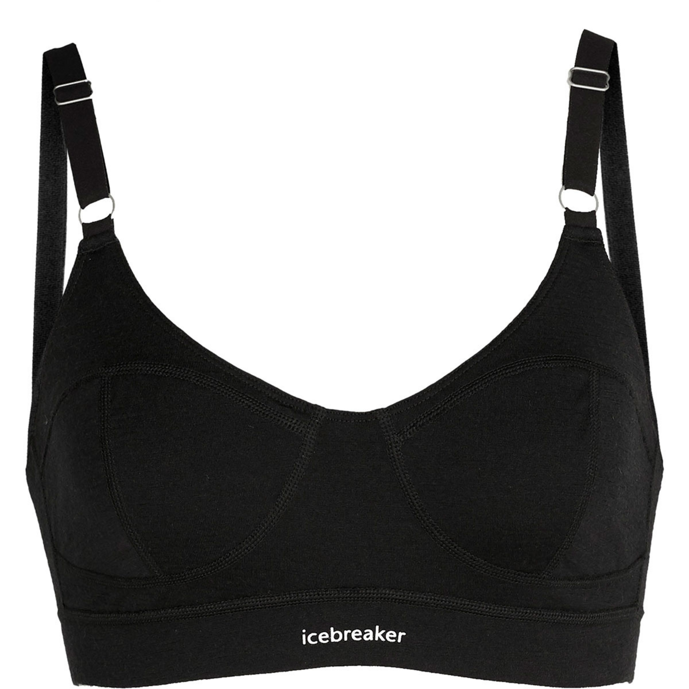 Icebreaker Queens Clasp Sport BH Damen Sport-BHs schwarz Größe XS Hautfreundlich Merinowolle
