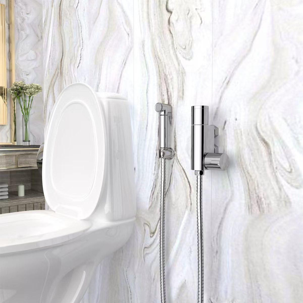 Dripio Thermostatische douche- en bidetset met chroom afwerking en 1,5 meter slang