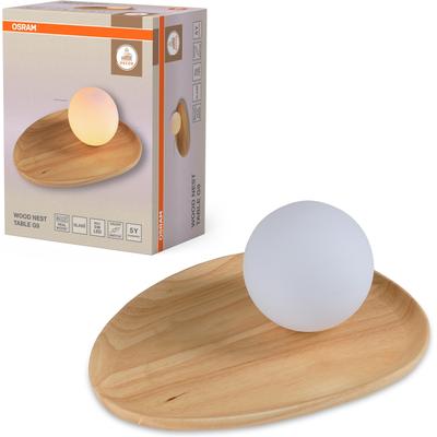 OSRAM Tischleuchte "Decor Acacia-Wood Nest", braun (braun, gummibaum), H: 13,5cm, 1 Stk., Leuchten, braun, Fassung G9, Tischleuchte
