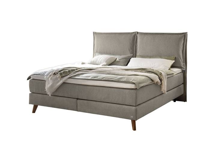 Hasena Boxspringbett Ricarda grey Stoff 140 x 200 cm - Boxspringbett