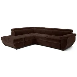 COTTA Ecksofa mit Funktion Speedway Stoff Braun Espresso