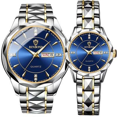 Modern Mode Marketplace Luxury Stainless Steel Lover Watches Couple Watches For Man And Woman Valentines Day Gift Luxury Stainless Steel Lover Watches Couple Watches For Man And Woman Valentines Day Gift Silver Gold Blue