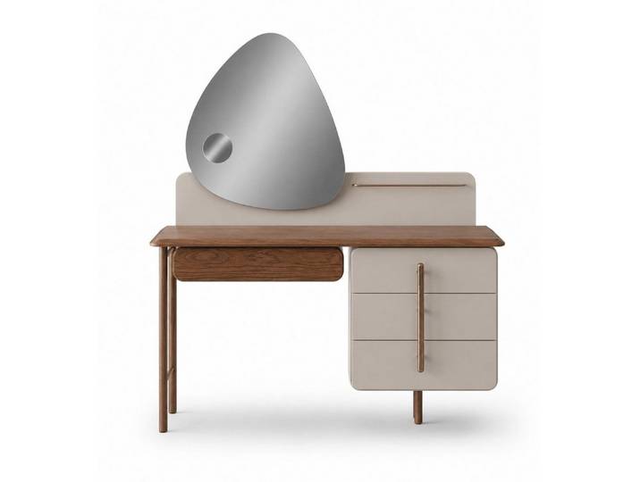 JVmoebel Schminktisch Schminktisch Modern Beige Funktionell Schick Asymmetrisch Kompakt, Made in Europa