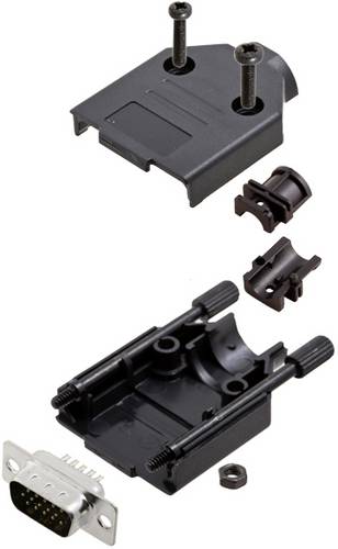 TRU COMPONENTS TCDTPKP09HDP15K 7709052 D-SUB Stiftleisten-Set 180° Polzahl: 15 Lötkelch
