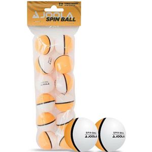Joola Tischtennisbälle Spinball 40+, weiß/orange, Ø 40mm, 12 Stück