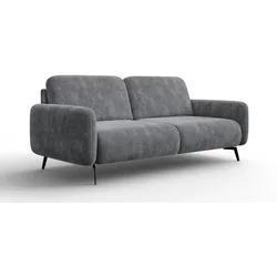 SOFA FEBE 3-Sitzer, grauer Chenille-Stoff