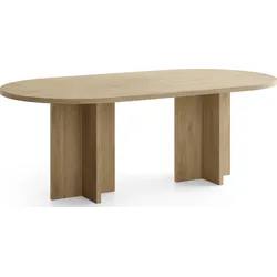 ESSTISCH Aster oval, Eiche Hellbraun 204/90/75 cm