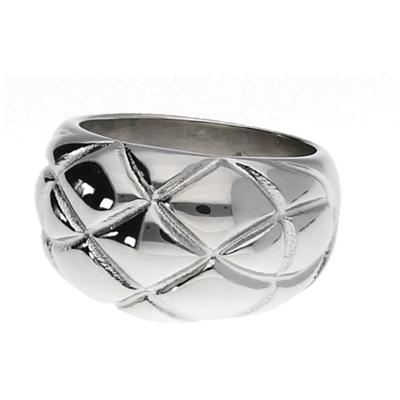 Fingerring JACQUES CHARREL "topmodern mit struckturierter Oberfläche, Edelstahl" Gr. 58, silber, Fingerringe, Damen, 58, Edelstahl, Fingerring