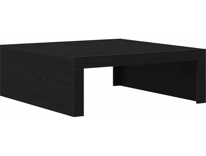 vidaXL Table basse noire imitation chêne 100 x 100 x 35 cm Bois composite