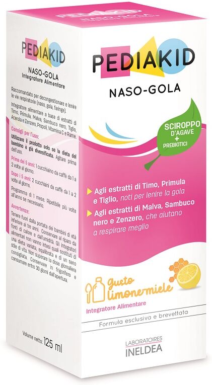 LABORATOIRES INELDEA Pediakid Naso-Gola Sciroppo, 125 ml