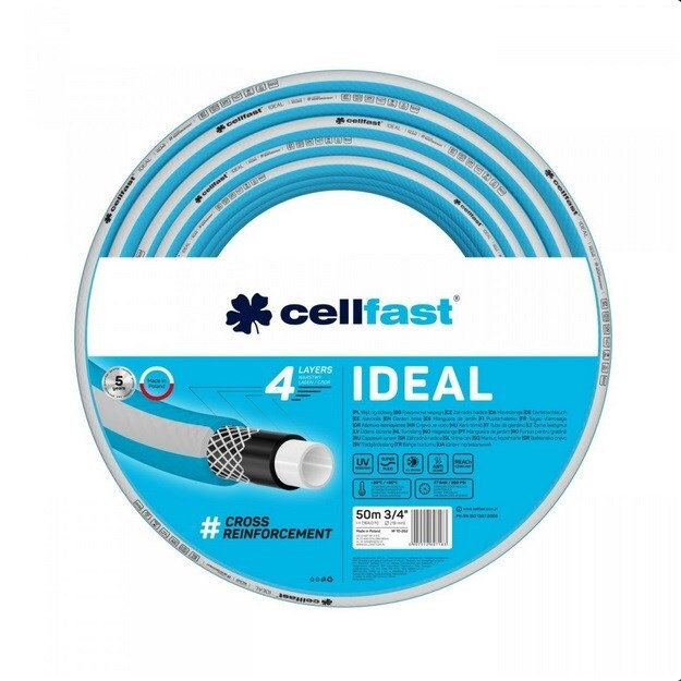 Cellfast IDEAL tuinslang, 4-laags, 3/4 inch, 50 meter