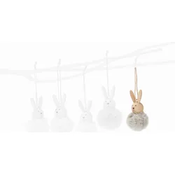 Emmy Osteranhänger Hase, hellgrau