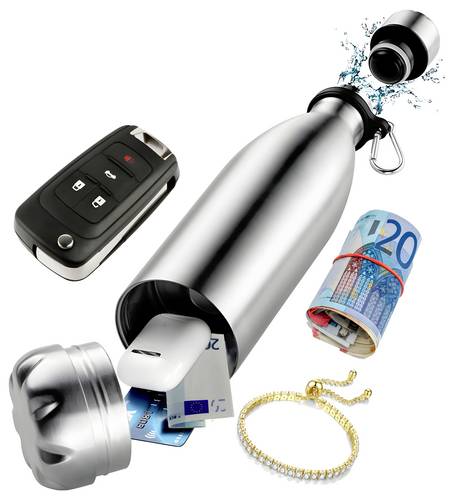 Kh-security 370216 Dosensafe Safe (Ausführung: Edelstahlflasche) silber