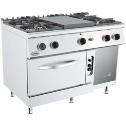 CombiSteel Base 700 Glühplattenherd 4 Br. Gasbackofen