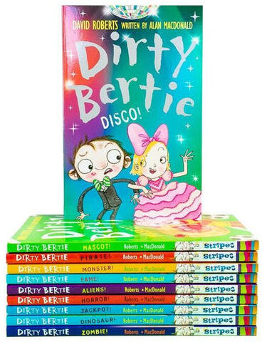 Little Tiger Press Dirty Bertie - Series 3 - David Roberts 10 Books Collection Set My Joke Book Disco Monster Fame Ali..
