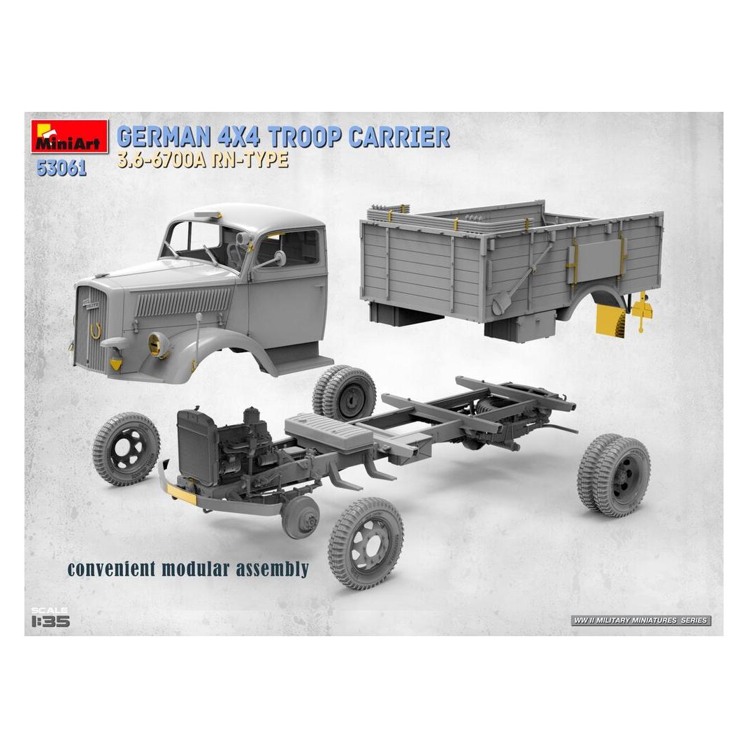 Mini art German 4x4 Troop Carrier 3.6-6700A Rn-Type (53061)