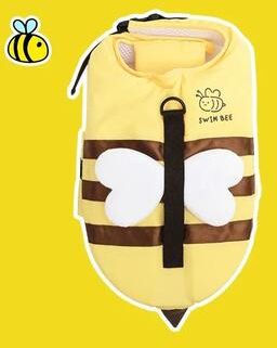 Uplift Treasures Summer Bee Dog Life Jacket Harness swimsuit s