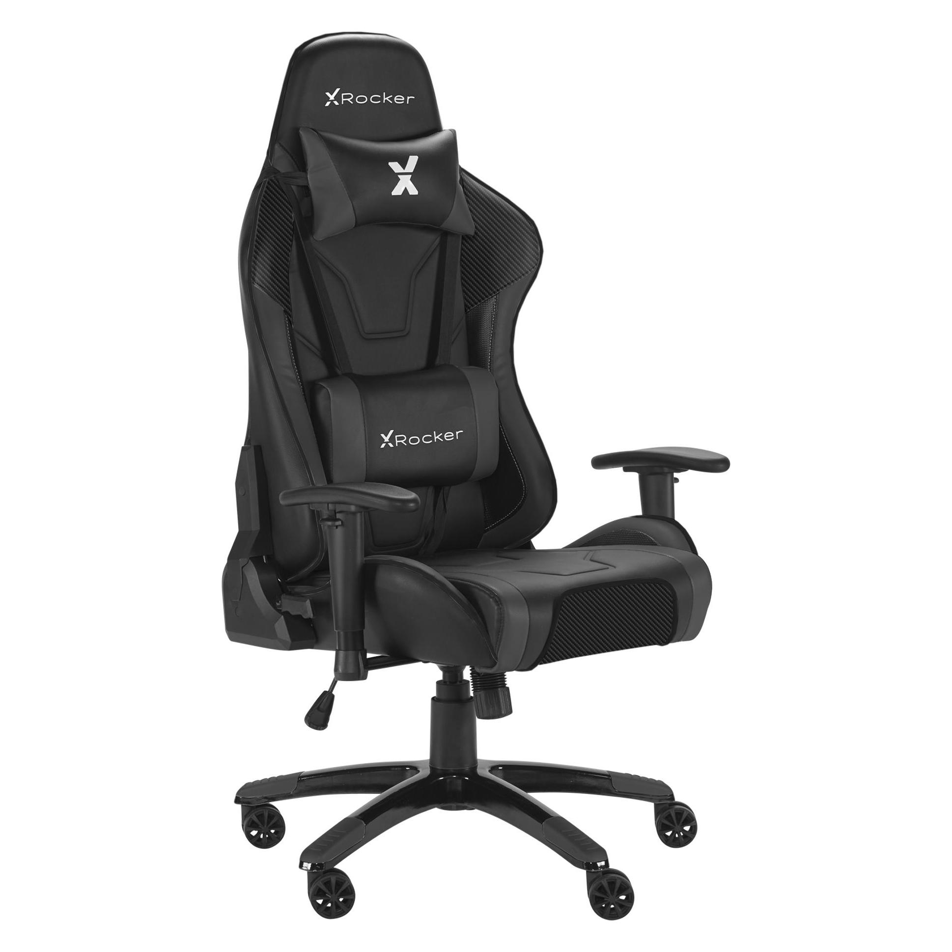 X Rocker Chaise de jeu eSport Agility Sport avec ajustement ergonomique Noire Carbone (2021032)