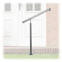 Relaxdays Treppengeländer Edelstahl Silber