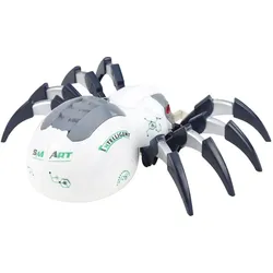 Lean Toys Ferngesteuerter Spinnenroboter mit Raucheffekt, Licht- und Soundeffekten