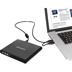 Verbatim Slimline externer DVD-Brenner schwarz