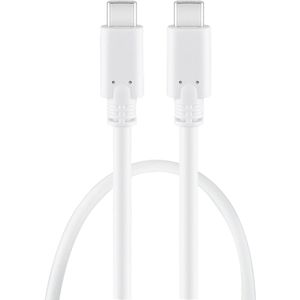 Goobay Ladekabel 67194, weiß, 1m, USB-C auf USB-C, 60W Schnellladekabel
